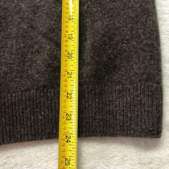 CAMBRIDGE Brown Wool Zip Up Sweater Size Medium - Picture 8 of 8